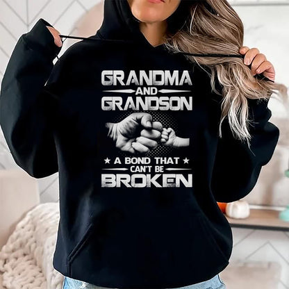 Best Grandma Shirt, Proud Grandma Unisex T-Shirt/Hoodie/Sweatshirt HLT00 - Grandma and Grandson A binding that won't be broken T-Shirt (1)