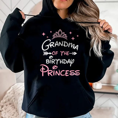 Best Grandma Shirt, Proud Grandma Unisex T-Shirt/Hoodie/Sweatshirt HLT00 - Grandma Of The Birthday Princess Toddler Kid Girl Family T-Shirt