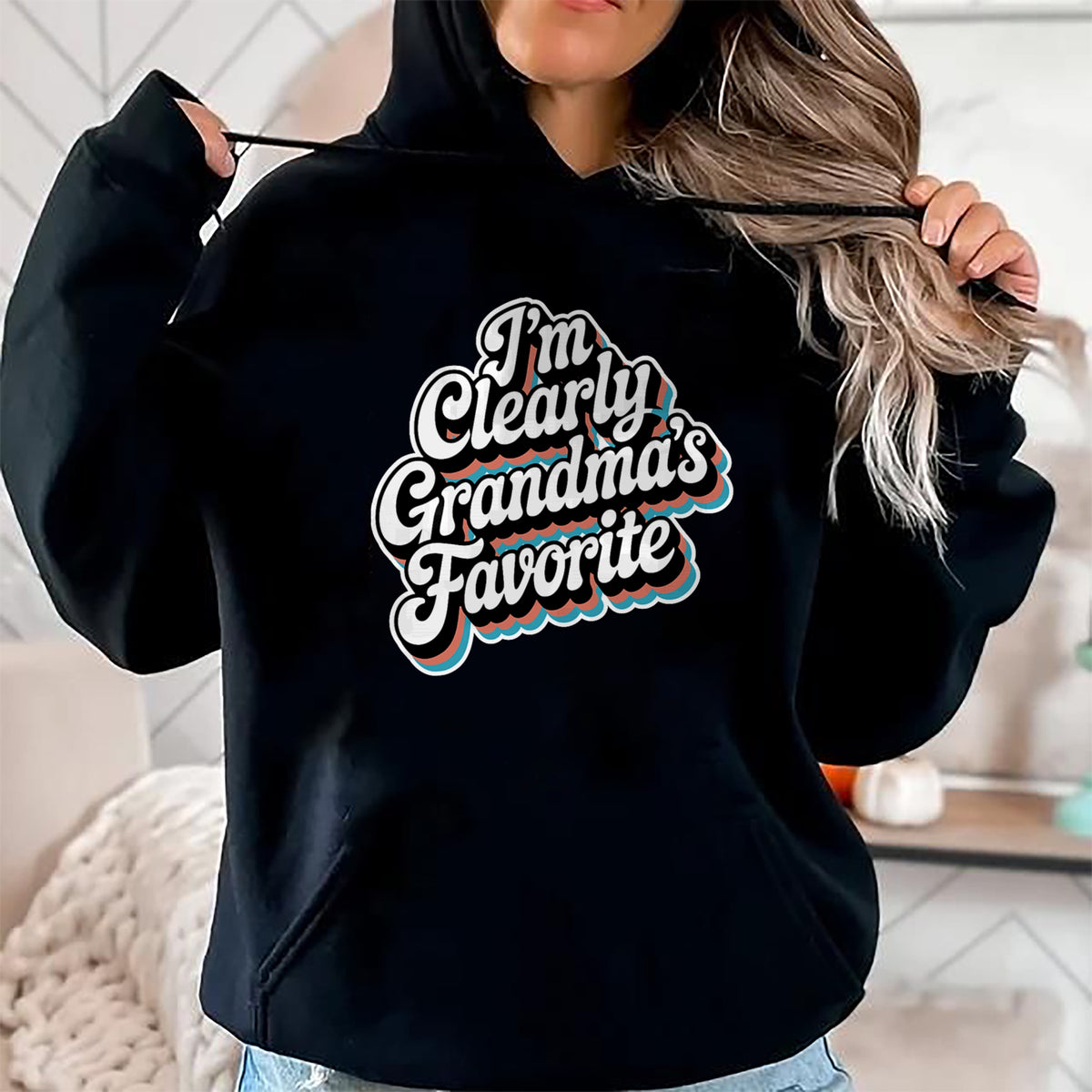 Best Grandma Shirt, Proud Grandma Unisex T-Shirt/Hoodie/Sweatshirt HLT00 - I'm Clearly Grandma's Favorite, Granddaughter Grandma T-Shirt (3)
