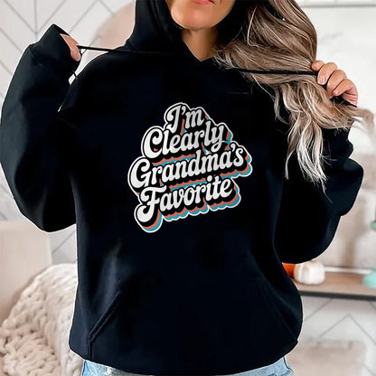 Best Grandma Shirt, Proud Grandma Unisex T-Shirt/Hoodie/Sweatshirt HLT00 - I'm Clearly Grandma's Favorite, Granddaughter Grandma T-Shirt (3)