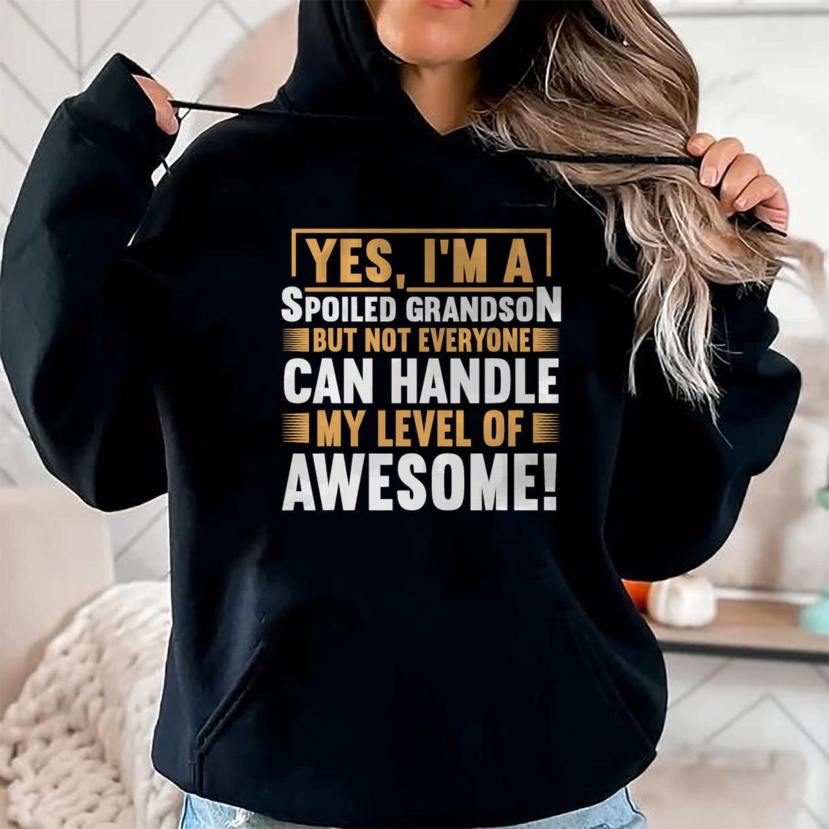 Best Grandma Shirt, Proud Grandma Unisex T-Shirt/Hoodie/Sweatshirt HLT00 - Grandparents Grandma Spoiled Grandson T-Shirt (1)