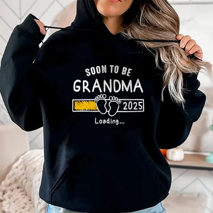 Best Grandma Shirt, Proud Grandma Unisex T-Shirt/Hoodie/Sweatshirt HLT00 - Soon to be Grandma 2025 Loading Promoted to Grandma 2025 T-Shirt