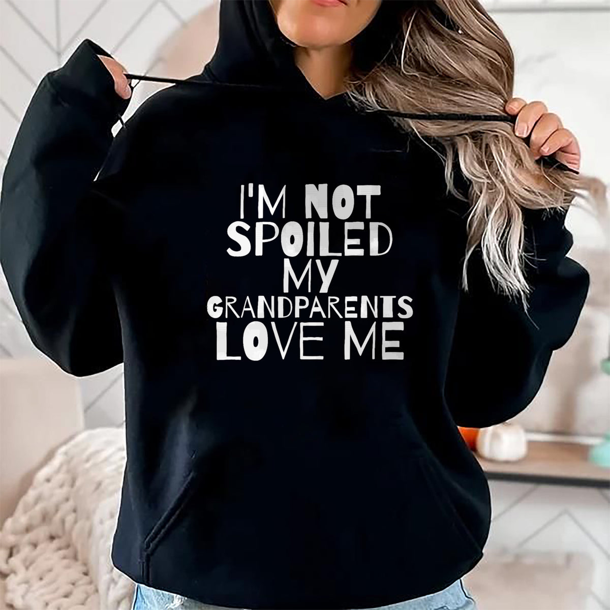 Best Grandma Shirt, Proud Grandma Unisex T-Shirt/Hoodie/Sweatshirt HLT00 - Im Not Spoiled My Grandparents Love Me child mamaw T Shirt T-Shirt