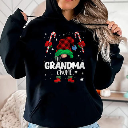 Best Grandma Shirt, Proud Grandma Unisex T-Shirt/Hoodie/Sweatshirt HLT00 - Grandma Gnome Red Buffalo Plaid Matching Family Christmas T-Shirt