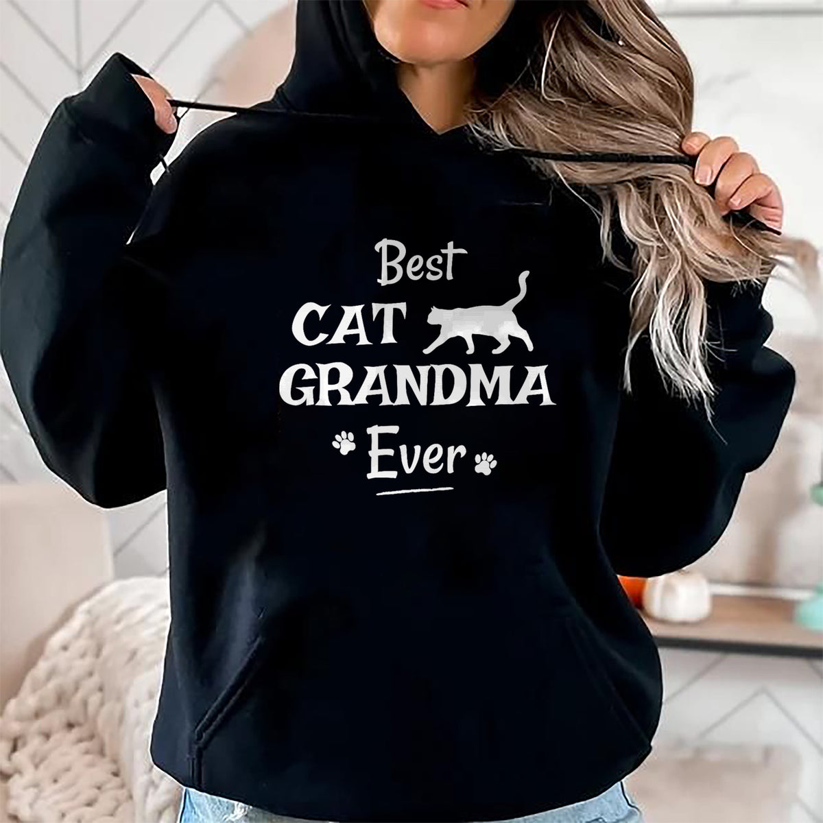 Best Grandma Shirt, Proud Grandma Unisex T-Shirt/Hoodie/Sweatshirt HLT00 - Best Cat Grandma Ever T Shirt Novelty Gift From Cat Shirt T-Shirt (1)
