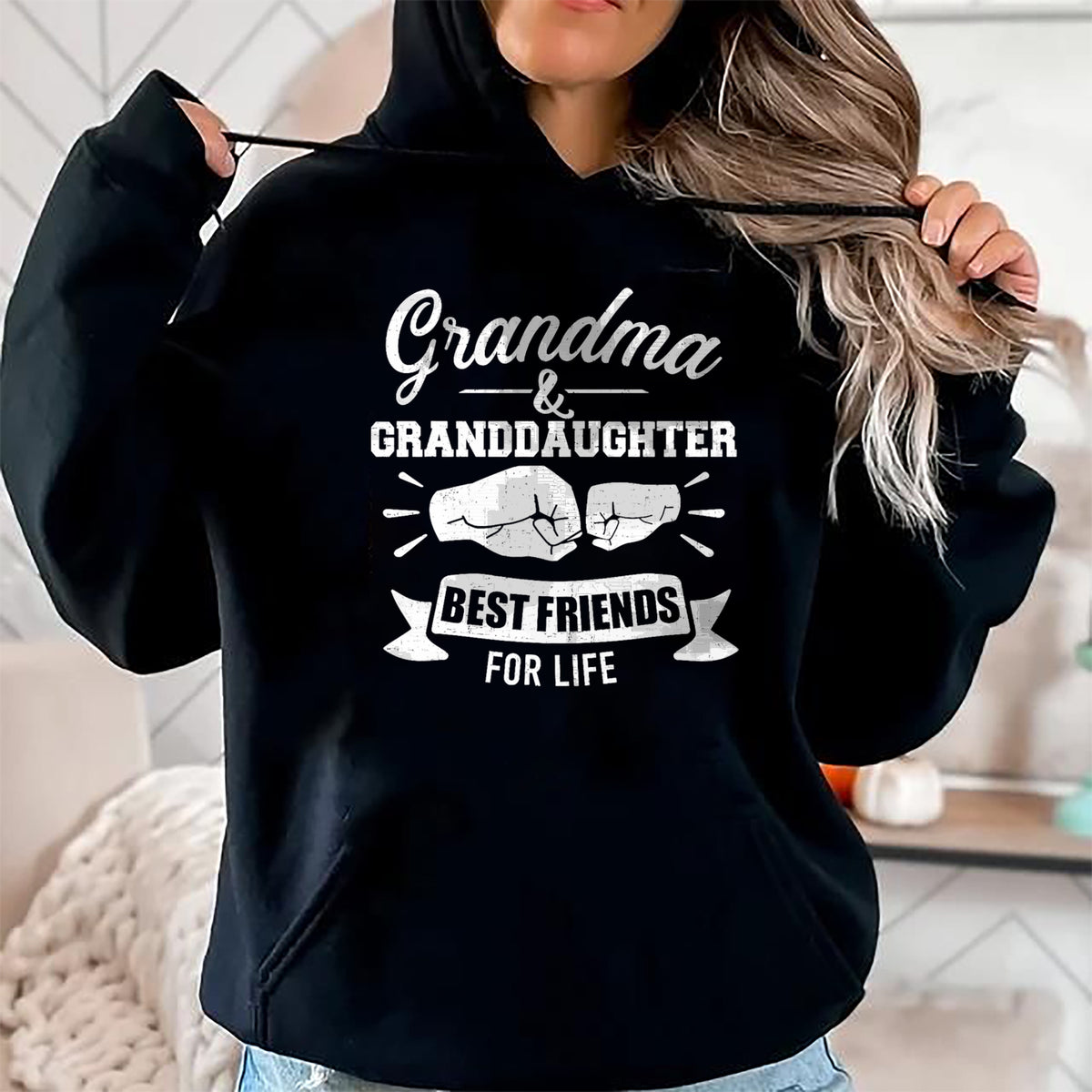 Best Grandma Shirt, Proud Grandma Unisex T-Shirt/Hoodie/Sweatshirt HLT00 - Grandma and granddaughter best friends for life T-Shirt
