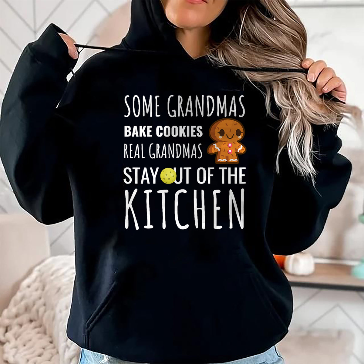 Best Grandma Shirt, Proud Grandma Unisex T-Shirt/Hoodie/Sweatshirt HLT00 - Funny Pickleball Grandma Stay Out of the Kitchen Player T-Shirt