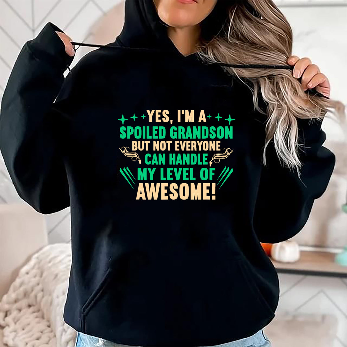 Best Grandma Shirt, Proud Grandma Unisex T-Shirt/Hoodie/Sweatshirt HLT00 - Favorite Funny Grandparents Grandma Spoiled Grandson T-Shirt