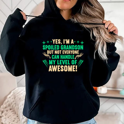 Best Grandma Shirt, Proud Grandma Unisex T-Shirt/Hoodie/Sweatshirt HLT00 - Favorite Funny Grandparents Grandma Spoiled Grandson T-Shirt