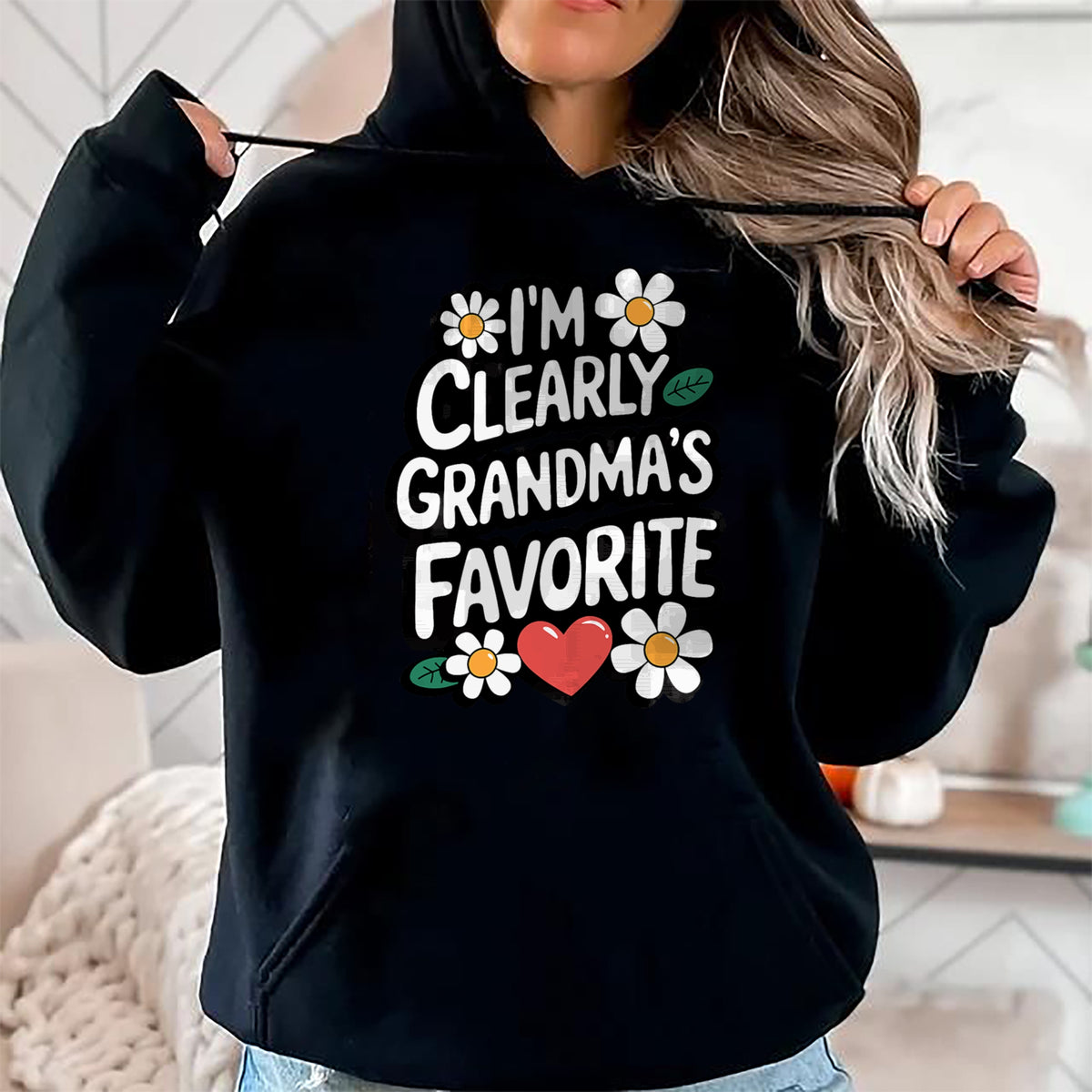 Best Grandma Shirt, Proud Grandma Unisex T-Shirt/Hoodie/Sweatshirt HLT00 - I'm Clearly Grandma's Favorite, Granddaughter Grandma T-Shirt (2)