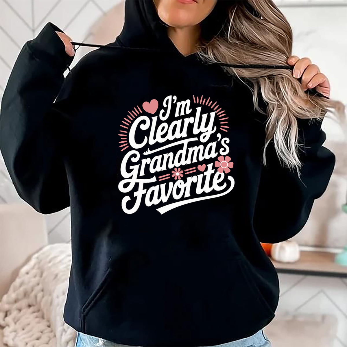 Best Grandma Shirt, Proud Grandma Unisex T-Shirt/Hoodie/Sweatshirt HLT00 - I'm Clearly Grandma's Favorite, Granddaughter Grandma T-Shirt