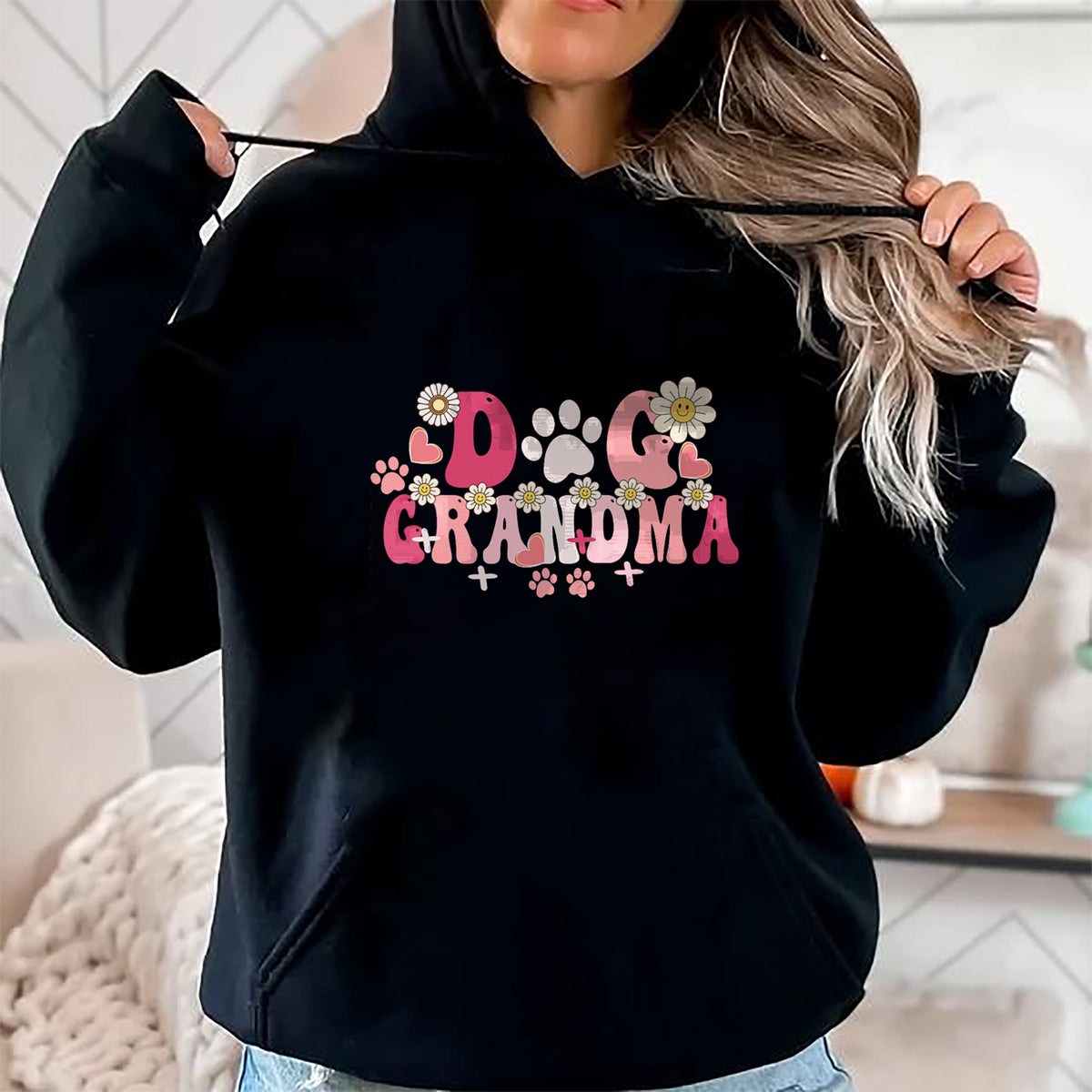 Best Grandma Shirt, Proud Grandma Unisex T-Shirt/Hoodie/Sweatshirt HLT00 - Groovy Dog Grandma Owner Mama Grandma Dog Lovers T-Shirt