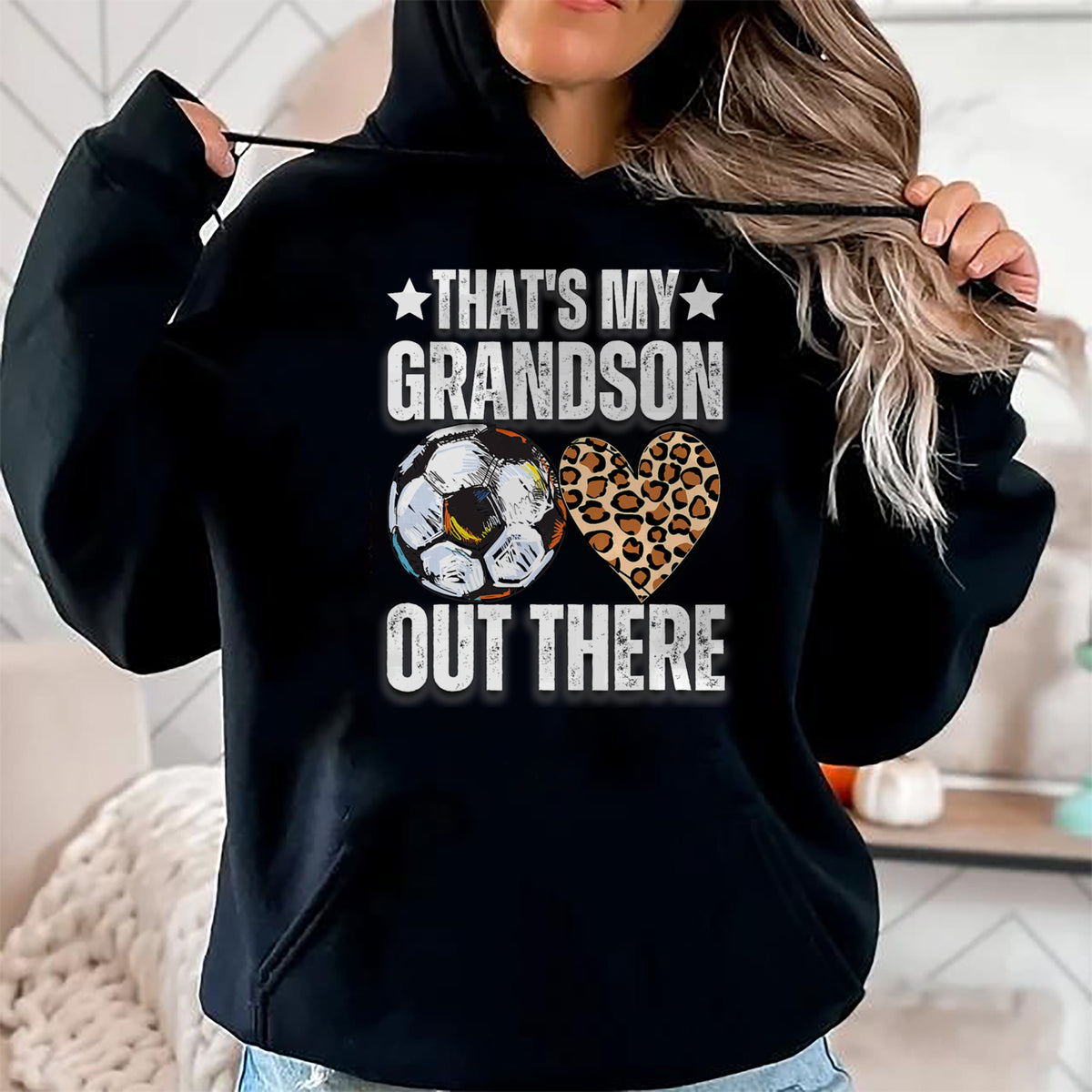 Best Grandma Shirt, Proud Grandma Unisex T-Shirt/Hoodie/Sweatshirt HLT00 - That's My Grandson Out There Soccer Funny Soccer Grandma T-Shirt