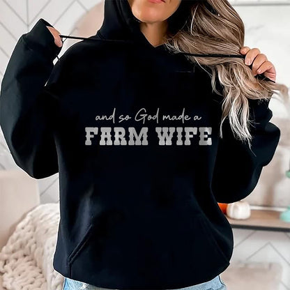 Best Farmer Life Shirt, Funny Farmer UnisexT-Shirt/Hoodie/Sweatshirt HLT00 - and So God Made A Farm Wife Women Girl Funny Farmer T-Shirt