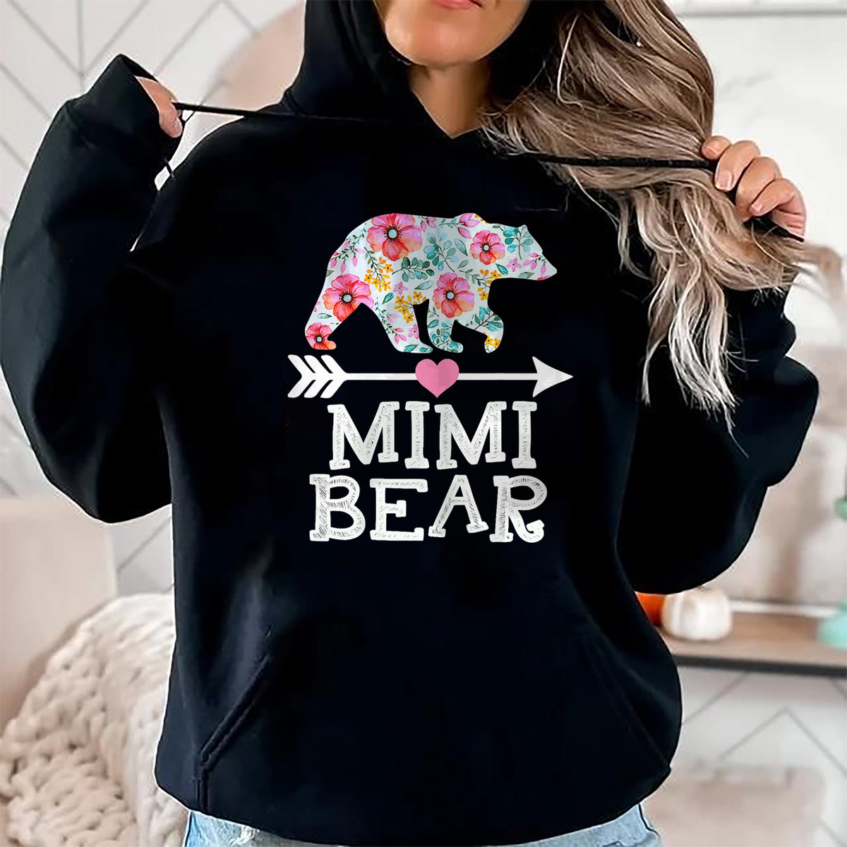 Best Grandma Shirt, Proud Grandma Unisex T-Shirt/Hoodie/Sweatshirt HLT00 - Mimi Bear Mom Grandma Floral Happy Mother's Day tee T-Shirt