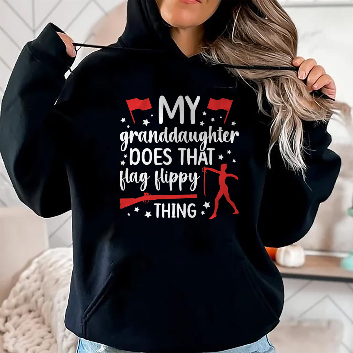 Best Grandma Shirt, Proud Grandma Unisex T-Shirt/Hoodie/Sweatshirt HLT00 - My Granddaughter Color Guard Grandma Of A Color Guard Member T-Shirt