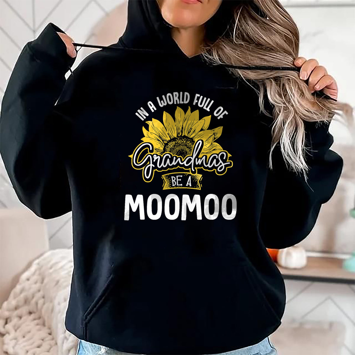 Best Grandma Shirt, Proud Grandma Unisex T-Shirt/Hoodie/Sweatshirt HLT00 - Funny World Full of Grandmas be a Moomoo Gift Shirt T-Shirt