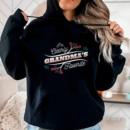 Best Grandma Shirt, Proud Grandma Unisex T-Shirt/Hoodie/Sweatshirt HLT00 - I'm Clearly Grandma's Favorite Granddaughter Grandma, T-Shirt (1)