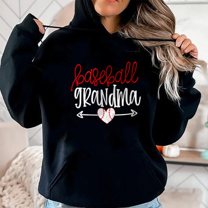 Best Grandma Shirt, Proud Grandma Unisex T-Shirt/Hoodie/Sweatshirt HLT00 - Baseball Grandma Shirt from Grandson Arrow Cute Heart Game T-Shirt