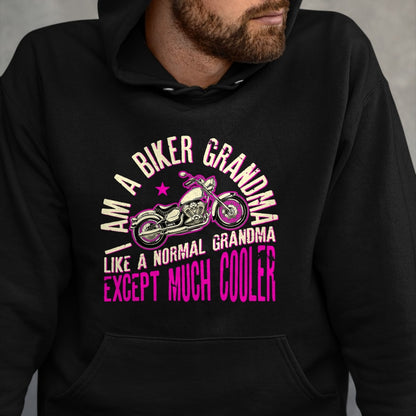 Best Grandma Shirt, Proud Grandma Unisex T-Shirt/Hoodie/Sweatshirt HLT00 - I Am A Biker Grandma Motorcyle Quote For Women T-Shirt