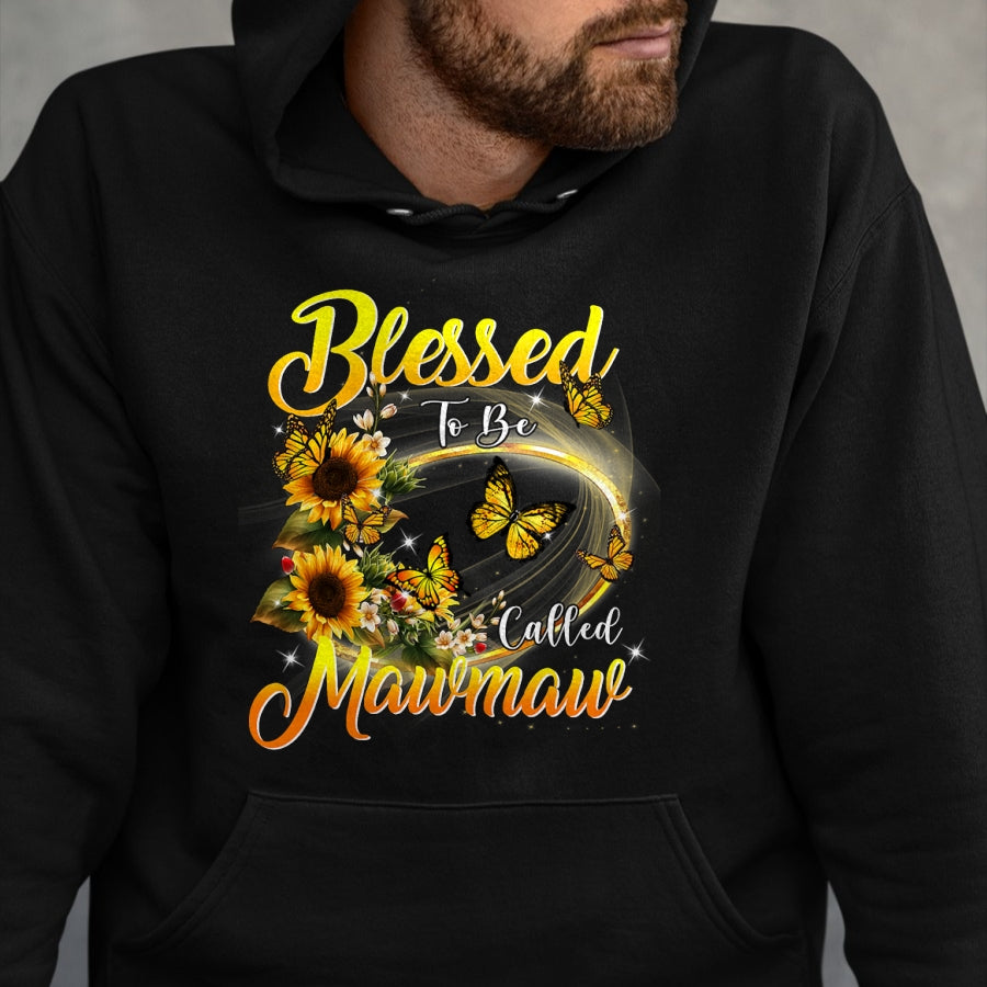 Best Grandma Shirt, Proud Grandma Unisex T-Shirt/Hoodie/Sweatshirt HLT00 - Blessed to be called Mawmaw Shirt Sunflower Lovers Grandma T-Shirt