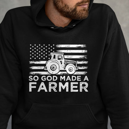 Best Farmer Life Shirt, Funny Farmer UnisexT-Shirt/Hoodie/Sweatshirt HLT00 - American Flag So God Made A Farmer 4th Of July T-Shirt