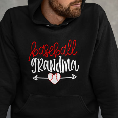 Best Grandma Shirt, Proud Grandma Unisex T-Shirt/Hoodie/Sweatshirt HLT00 - Baseball Grandma Shirt from Grandson Arrow Cute Heart Game T-Shirt