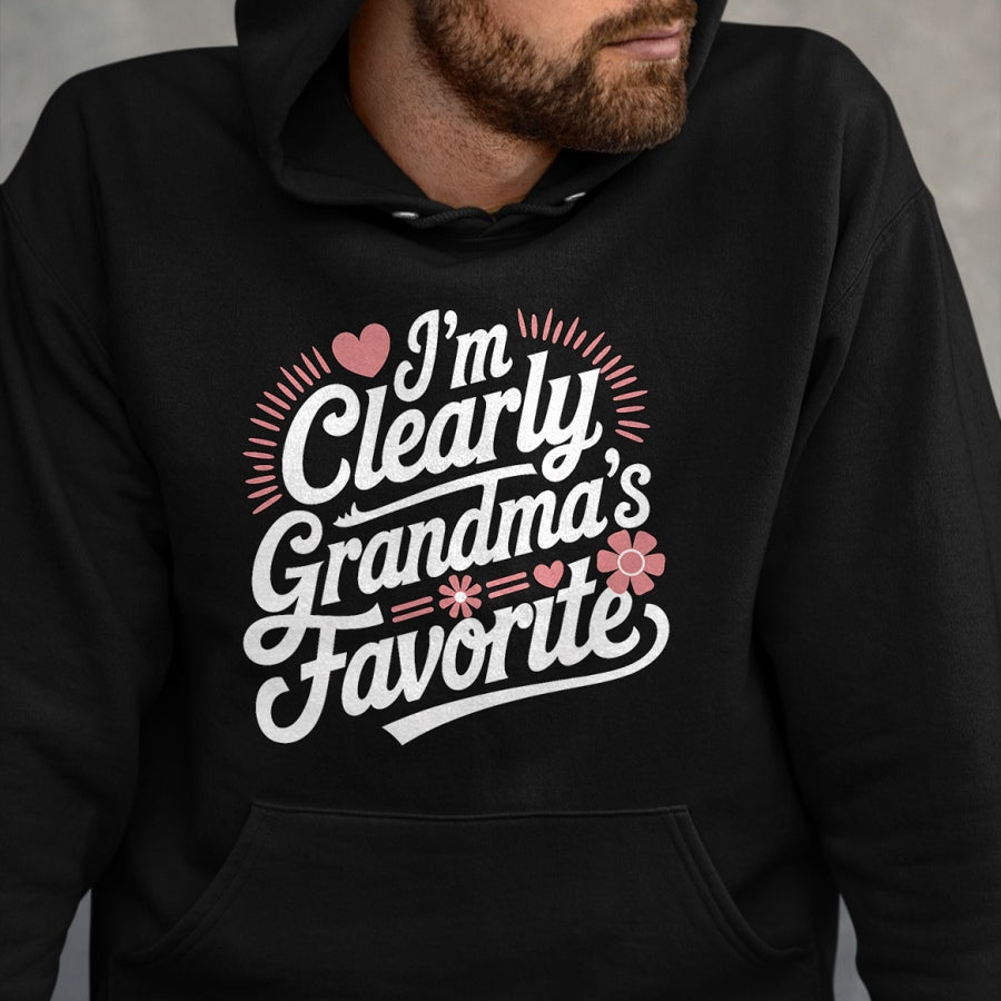 Best Grandma Shirt, Proud Grandma Unisex T-Shirt/Hoodie/Sweatshirt HLT00 - I'm Clearly Grandma's Favorite, Granddaughter Grandma T-Shirt (1)