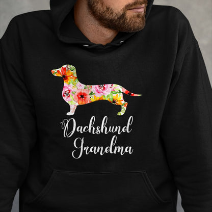 Best Grandma Shirt, Proud Grandma Unisex T-Shirt/Hoodie/Sweatshirt HLT00 - Dachshund Grandma T-Shirt Funny Dog Lover's Novelty Gift T-Shirt