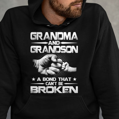 Best Grandma Shirt, Proud Grandma Unisex T-Shirt/Hoodie/Sweatshirt HLT00 - Grandma and Grandson A binding that won't be broken T-Shirt