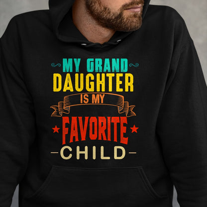 Best Grandma Shirt, Proud Grandma Unisex T-Shirt/Hoodie/Sweatshirt HLT00 - My Granddaughter is My Favorite Child Funny Grandpa Grandma T-Shirt (1)