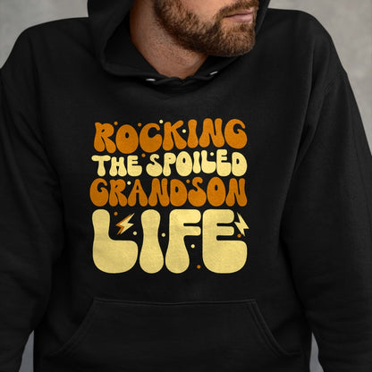 Best Grandma Shirt, Proud Grandma Unisex T-Shirt/Hoodie/Sweatshirt HLT00 - Favorite Spoiled Grandson Rocking The Spoiled Grandson Life T-Shirt