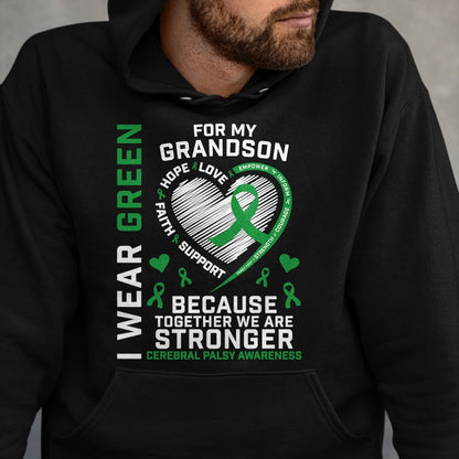 Best Grandma Shirt, Proud Grandma Unisex T-Shirt/Hoodie/Sweatshirt HLT00 - Grandma Grandpa Gifts CP Grandson Cerebral Palsy Awareness T-Shirt