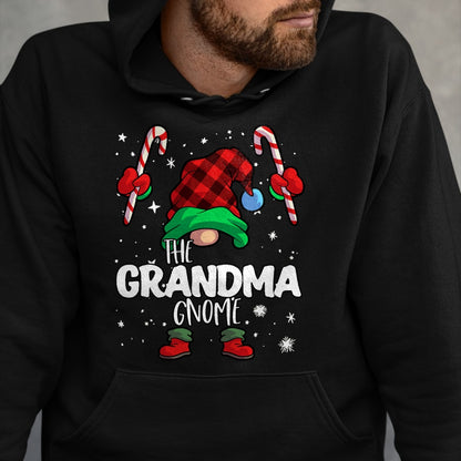 Best Grandma Shirt, Proud Grandma Unisex T-Shirt/Hoodie/Sweatshirt HLT00 - Grandma Gnome Red Buffalo Plaid Matching Family Christmas T-Shirt