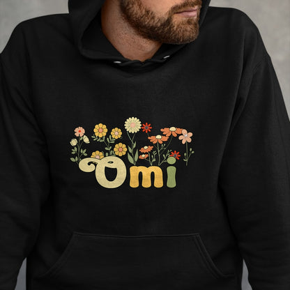 Best Grandma Shirt, Proud Grandma Unisex T-Shirt/Hoodie/Sweatshirt HLT00 - Groovy Omi Grandmother Flowers Omi Grandma T-Shirt