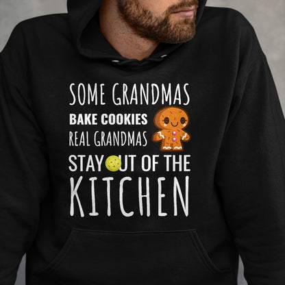 Best Grandma Shirt, Proud Grandma Unisex T-Shirt/Hoodie/Sweatshirt HLT00 - Funny Pickleball Grandma Stay Out of the Kitchen Player T-Shirt