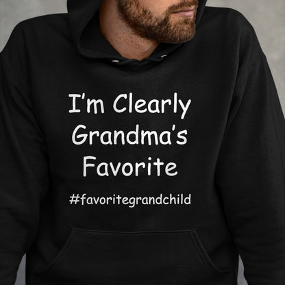 Best Grandma Shirt, Proud Grandma Unisex T-Shirt/Hoodie/Sweatshirt HLT00 - I'm Clearly Grandma's Favorite Funny Granddaughter Grandson T-Shirt (1)