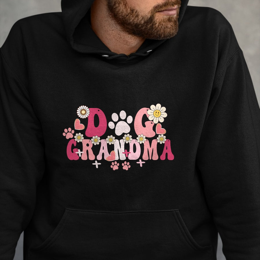 Best Grandma Shirt, Proud Grandma Unisex T-Shirt/Hoodie/Sweatshirt HLT00 - Groovy Dog Grandma Owner Mama Grandma Dog Lovers T-Shirt