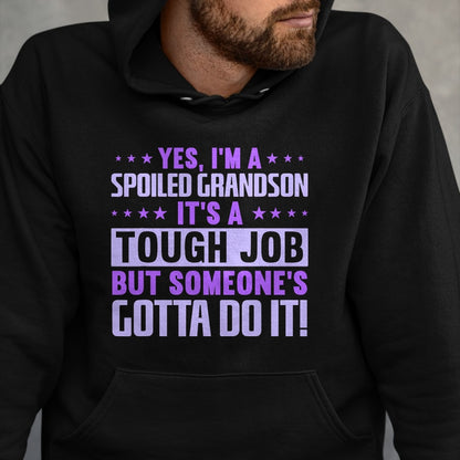 Best Grandma Shirt, Proud Grandma Unisex T-Shirt/Hoodie/Sweatshirt HLT00 - Grandparents Grandma Spoiled Grandson T-Shirt
