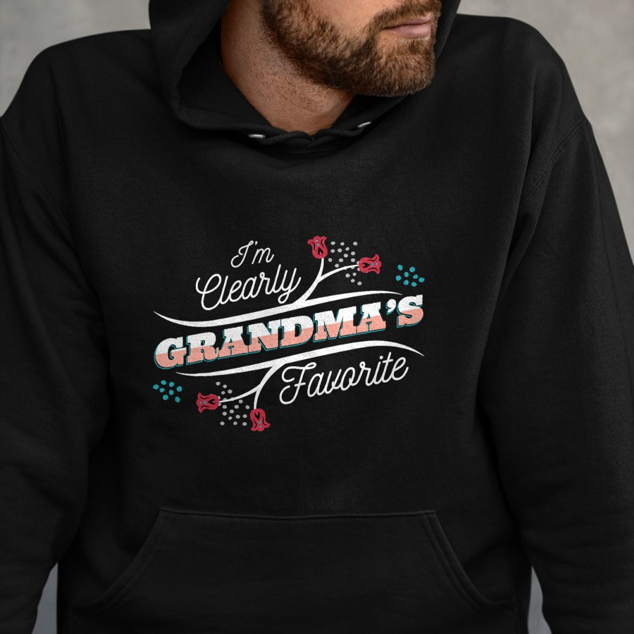 Best Grandma Shirt, Proud Grandma Unisex T-Shirt/Hoodie/Sweatshirt HLT00 - I'm Clearly Grandma's Favorite Granddaughter Grandma, T-Shirt (1)