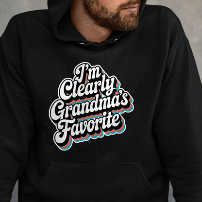 Best Grandma Shirt, Proud Grandma Unisex T-Shirt/Hoodie/Sweatshirt HLT00 - I'm Clearly Grandma's Favorite, Granddaughter Grandma T-Shirt (3)