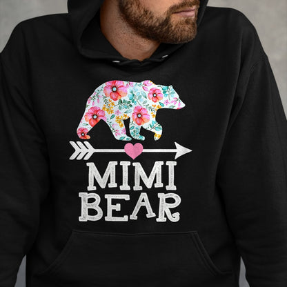 Best Grandma Shirt, Proud Grandma Unisex T-Shirt/Hoodie/Sweatshirt HLT00 - Mimi Bear Mom Grandma Floral Happy Mother's Day tee T-Shirt