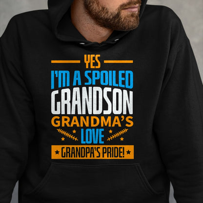 Best Grandma Shirt, Proud Grandma Unisex T-Shirt/Hoodie/Sweatshirt HLT00 - Grandma Spoiled Grandson Grandparents T-Shirt (1)Grandma Spoiled Grandson Grandparents T-Shirt (Copy)