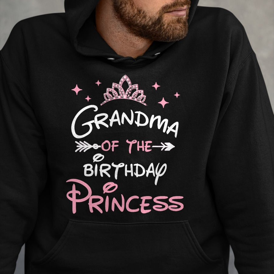 Best Grandma Shirt, Proud Grandma Unisex T-Shirt/Hoodie/Sweatshirt HLT00 - Grandma Of The Birthday Princess Toddler Kid Girl Family T-Shirt
