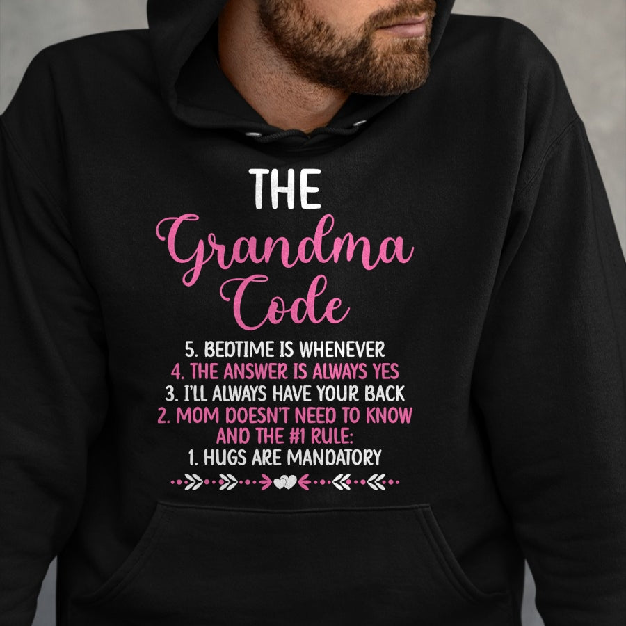 Best Grandma Shirt, Proud Grandma Unisex T-Shirt/Hoodie/Sweatshirt HLT00 - The Grandma Code Granny Grandmother Grandparent T-Shirt