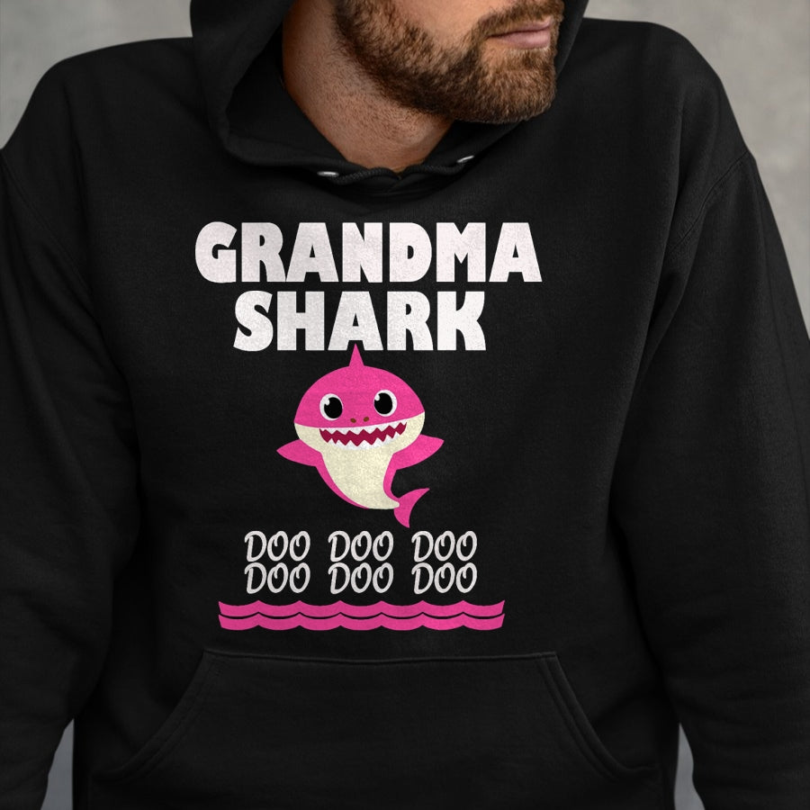 Best Grandma Shirt, Proud Grandma Unisex T-Shirt/Hoodie/Sweatshirt HLT00 - Funny Grandma shark t-shirt gift for grandma tee T-Shirt