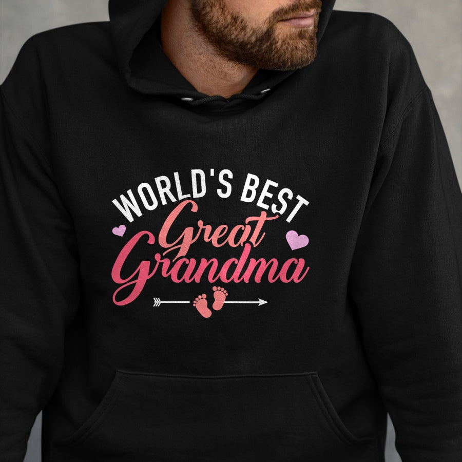 Best Grandma Shirt, Proud Grandma Unisex T-Shirt/Hoodie/Sweatshirt HLT00 - World's best great grandma T-Shirt (1)