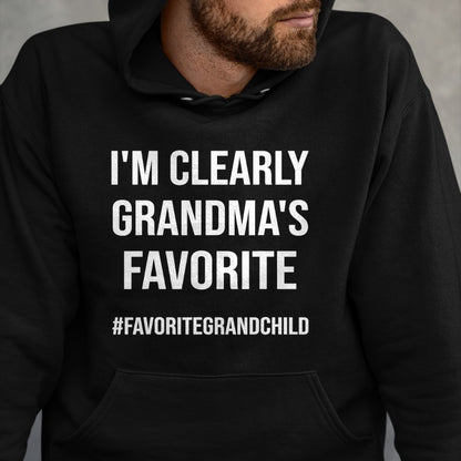 Best Grandma Shirt, Proud Grandma Unisex T-Shirt/Hoodie/Sweatshirt HLT00 - I'm Clearly Grandma's Favorite Funny Granddaughter Grandson T-Shirt