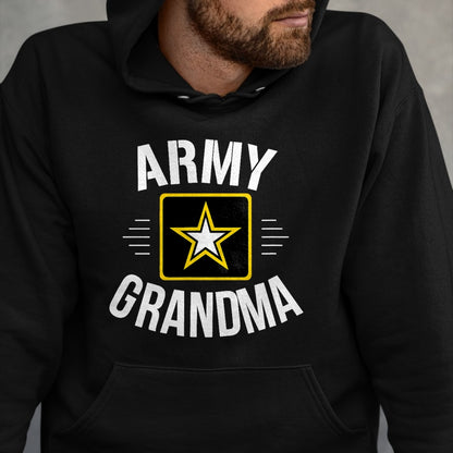 Best Grandma Shirt, Proud Grandma Unisex T-Shirt/Hoodie/Sweatshirt HLT00 - Army Grandma - T-Shirt