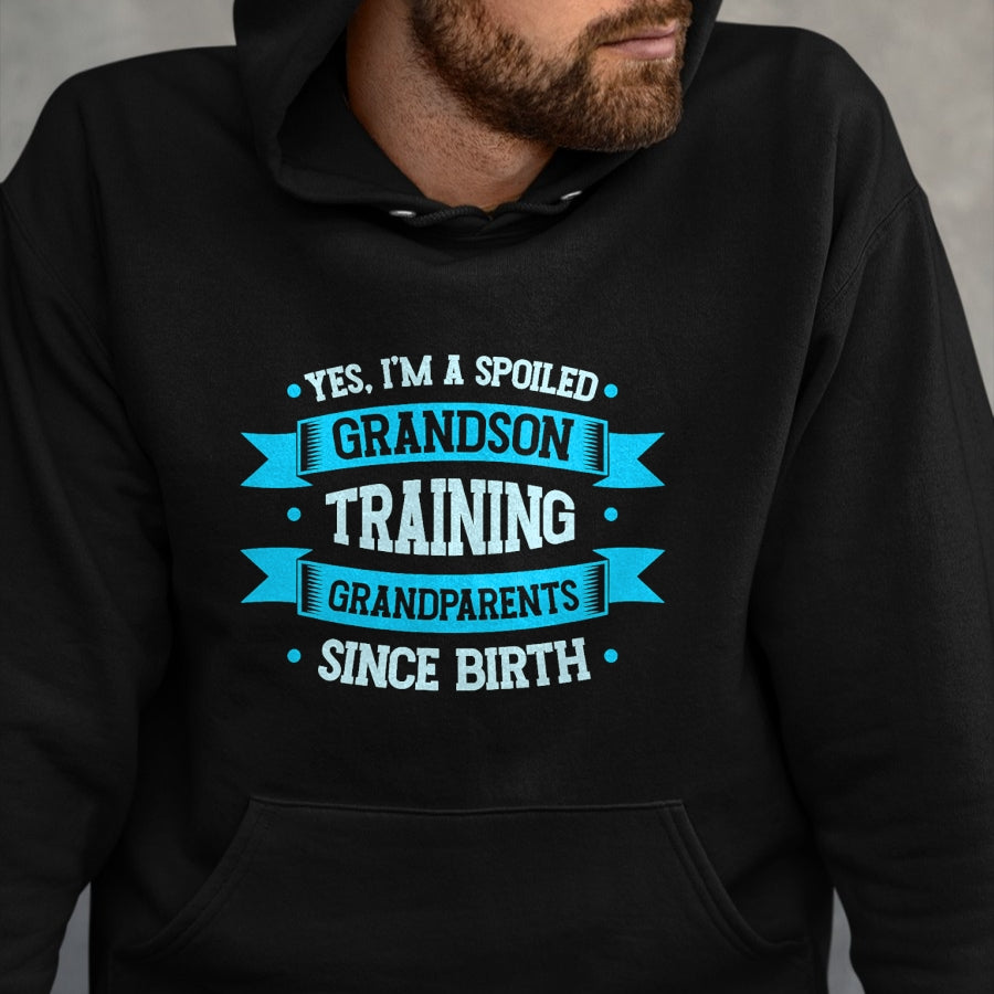 Best Grandma Shirt, Proud Grandma Unisex T-Shirt/Hoodie/Sweatshirt HLT00 - Favorite Spoiled Grandson T-Shirt (1)